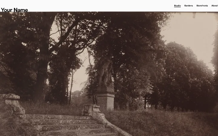 The Atelier template's home page