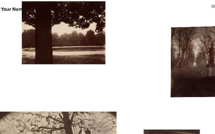 The Clearing template's home page